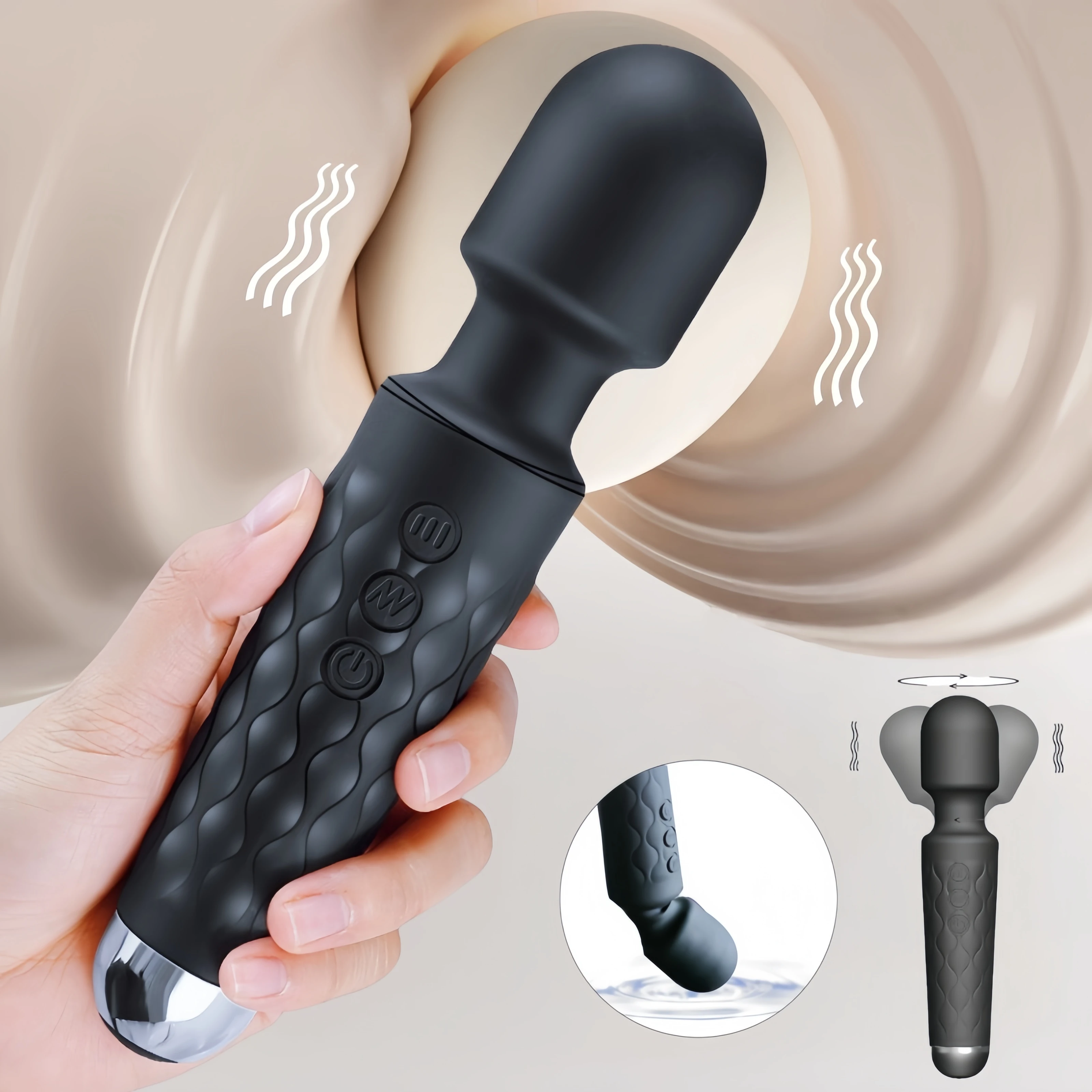 هزاز البظر القوي من السيليكون AV تهتز مدلك الاستمناء منتجات الكبار الإناث G بقعة ، ألعاب الجنس الكبار ، ألعاب الجنس 18 +