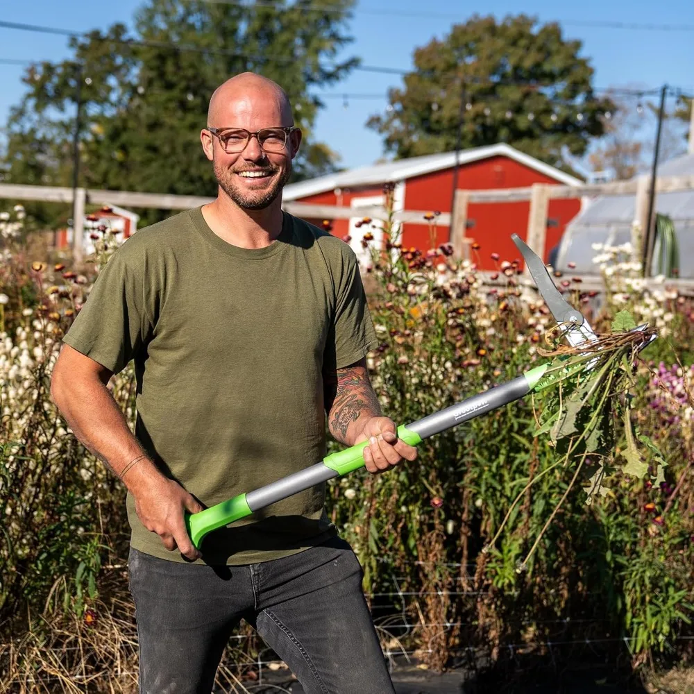 Heavy Duty Weed Puller Tool with 40&quot; Handle, 3 Claws &amp; Foot Pedal, Remove Weeds Without Bending or Kneeling