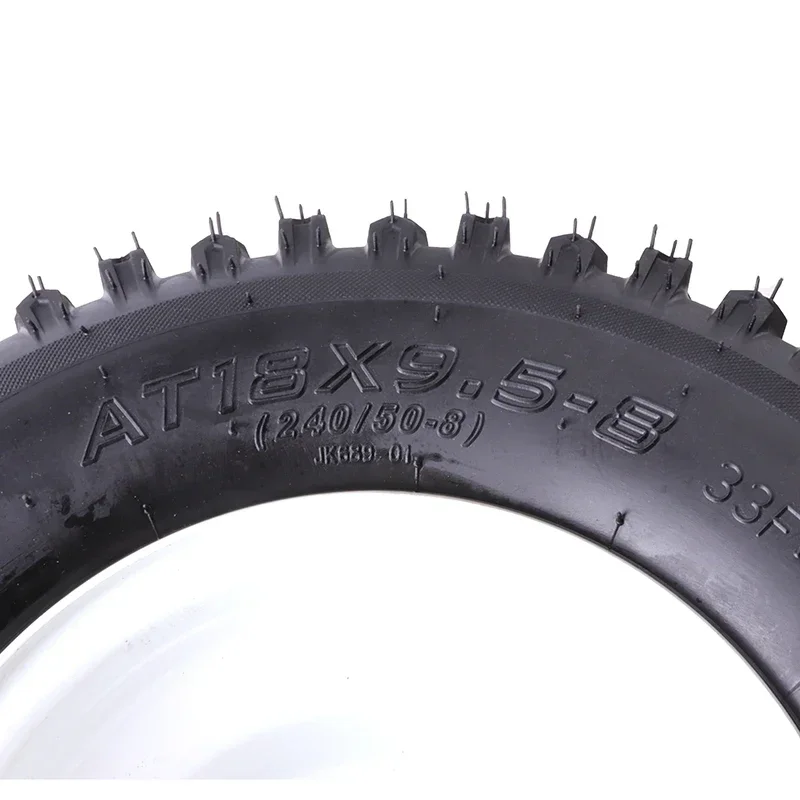 ATV 8 นิ้ว 18x9.50-8 ยางสูญญากาศ 240/50-8 ยางสีขาวHubสําหรับ 4 ล้อรถกอล์ฟBuggyสนามหญ้าQuad Bikeอุปกรณ์เสริม