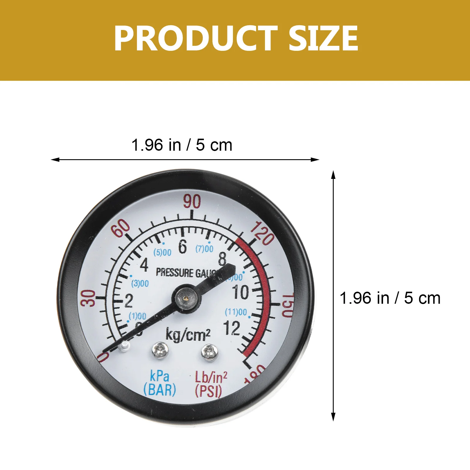 2 pezzi 0 180psi manometro compressore d'aria acqua olio dispositivo di misurazione liquido serbatoio bianco accessori idraulici ampia gamma