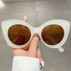 Fashion Vintage Oversized Cat Eye Sunglasses Women For Female Sun Glasses Punk Shade Luxury Brand Designer Sexy Eyeglasses UV400