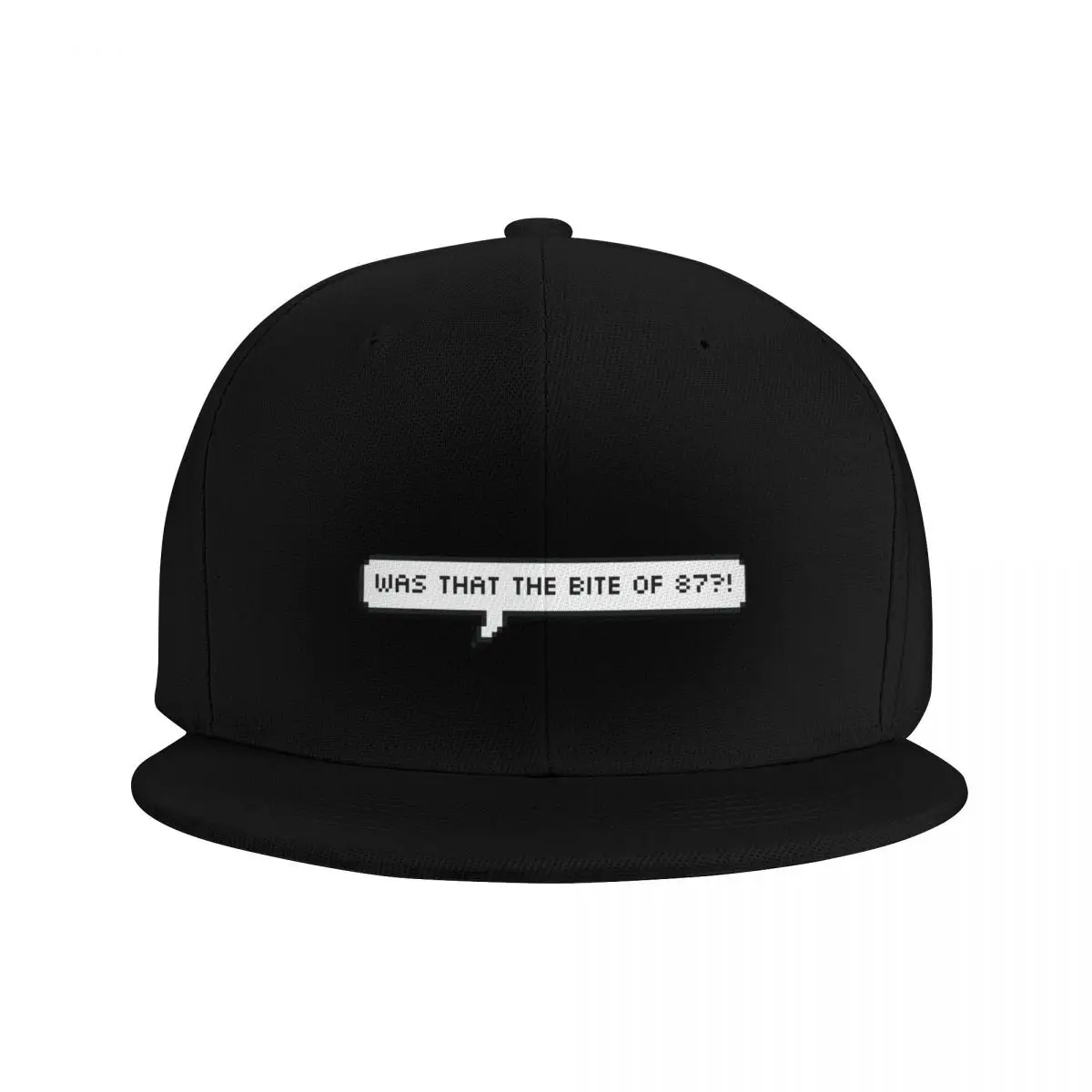 Was That The Bite Of 87?! Pixel Speech Bubble Baseball Cap birthday dad hat Men's Hats Women's