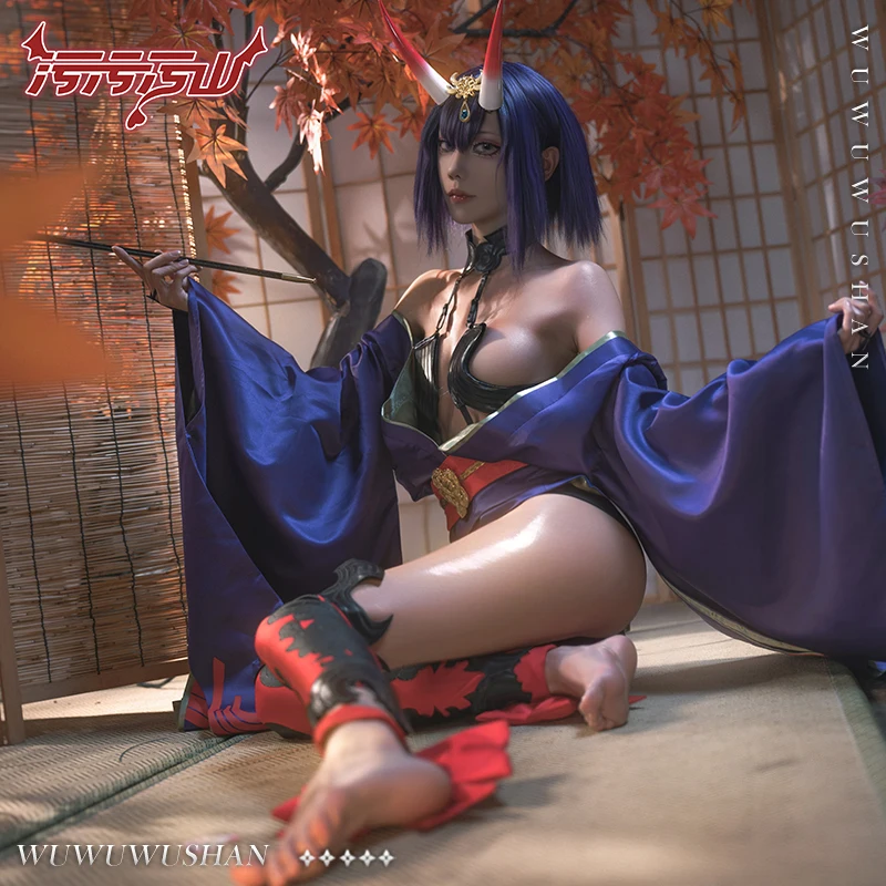 FGO Shuten douji Cosplay Costumes Fate/Grand Order FGO Women Sexy Costume Shuten douji Stage 2 Private Photo Shoot sexy lingeris