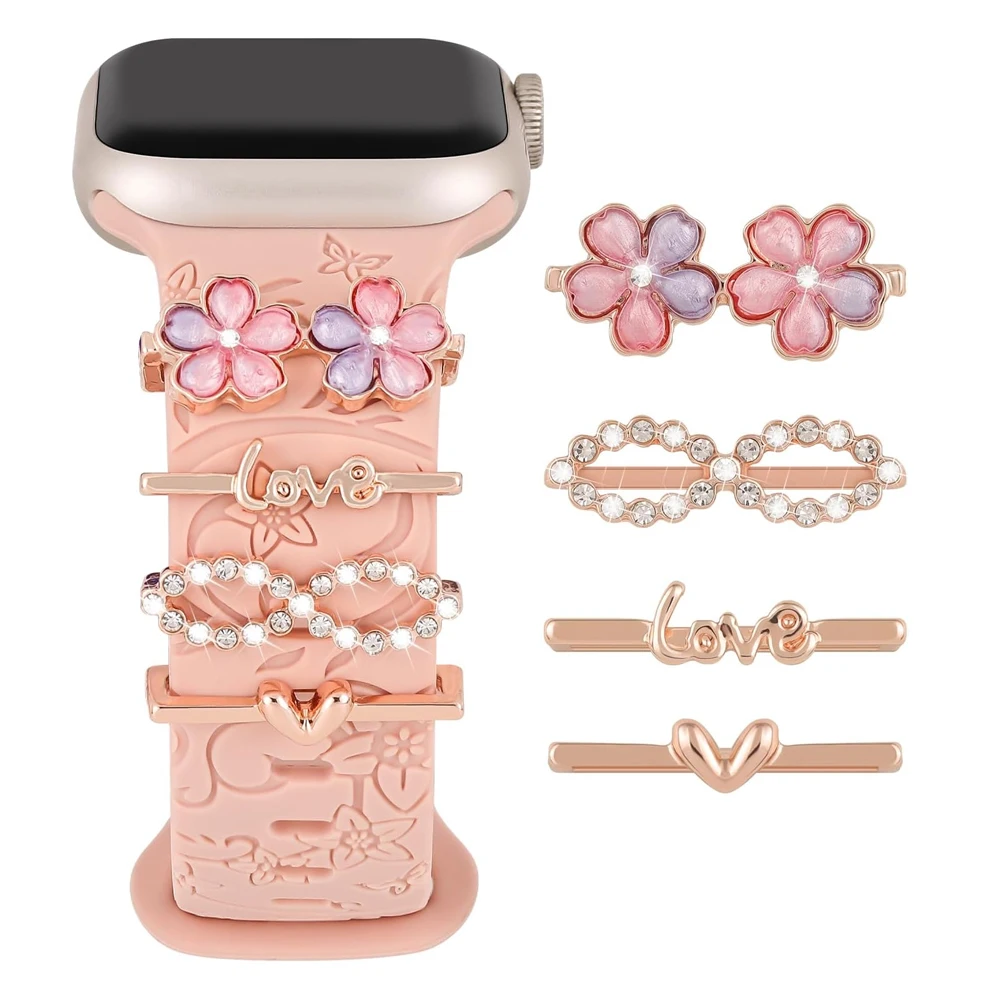 Подвески для Apple Watch Band Series 9 8 7 6 5 4 SE 38 42 49 41 45 44 мм Аксессуары Декоративное кольцо Galaxy Ремешок для часов 20 мм 22 мм