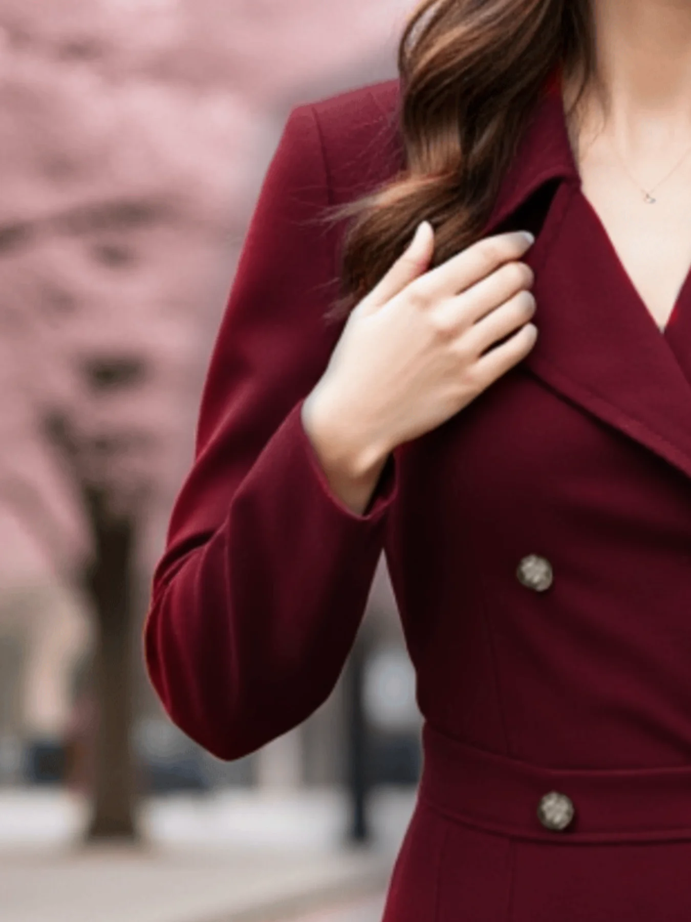 Cappotto di lana da donna elegante Giacca foderata antivento da esterno Cappotto doppiopetto ispessito Trench Giacca popolare euro-americana