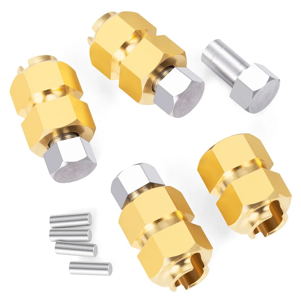 YEAHRUN 7MM Brass Wheel Hex Hub Extender Adapters for TRX4M Bronco Defender K10 F-150 1/18 RC Crawler Car Model Parts