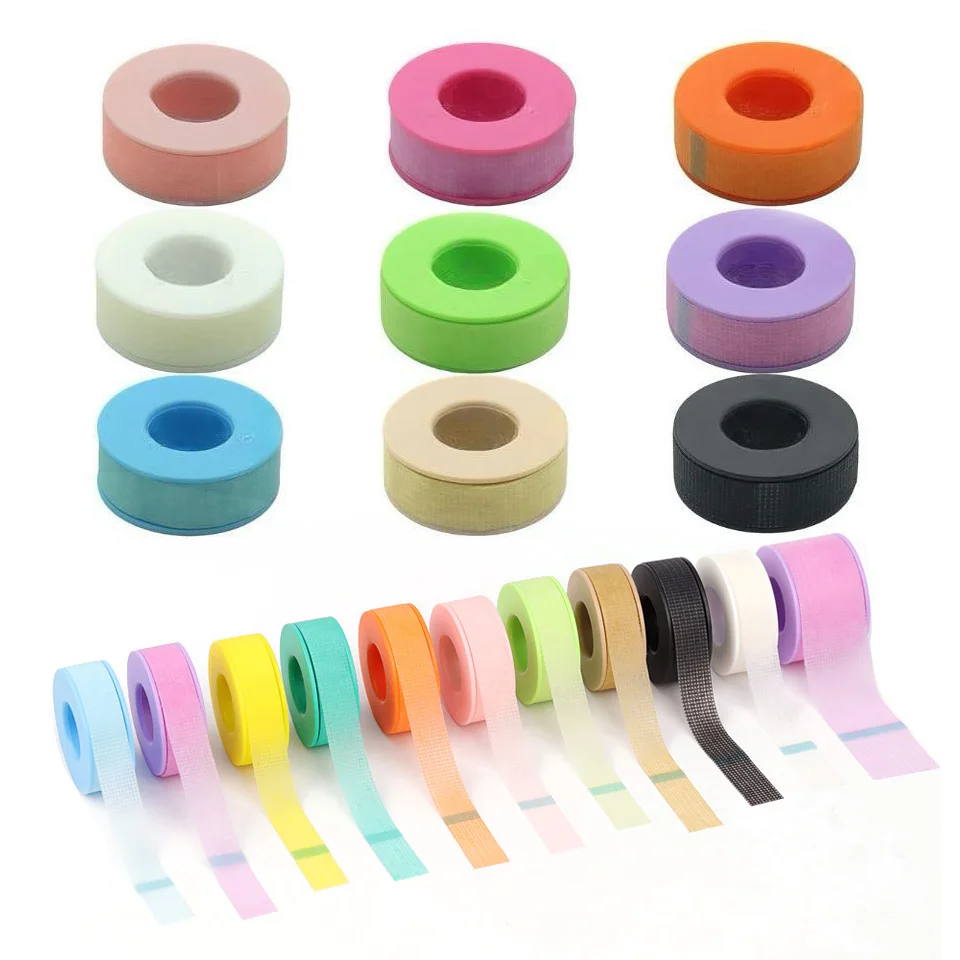 Fita de cílios em gel de silicone micropore não tecido, respirável, pele sensível, multiuso sob os olhos, ferramentas de extensão de cílios