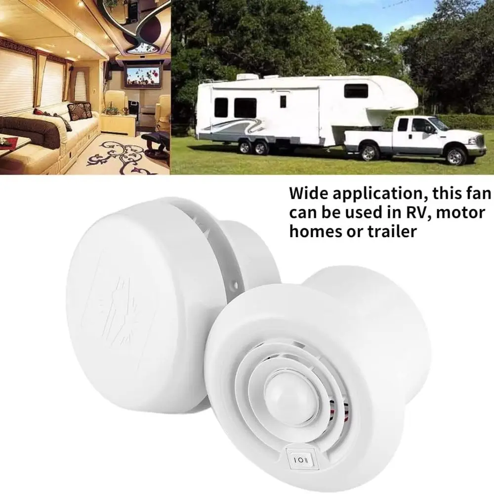 RV مروحة 12 فولت مروحة سقف 4000R/دقيقة LED سقف الهواء التهوية مصبغة مروحة التبريد المستديرة للمعسكر السفر مقطورة فان متنقل Acce