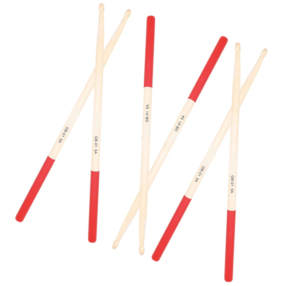

3 Pairs Black Anti-slip Drum Sticks Hickory Wood Percussion Accessories for Practice Jazz Lightweight Stable Grip