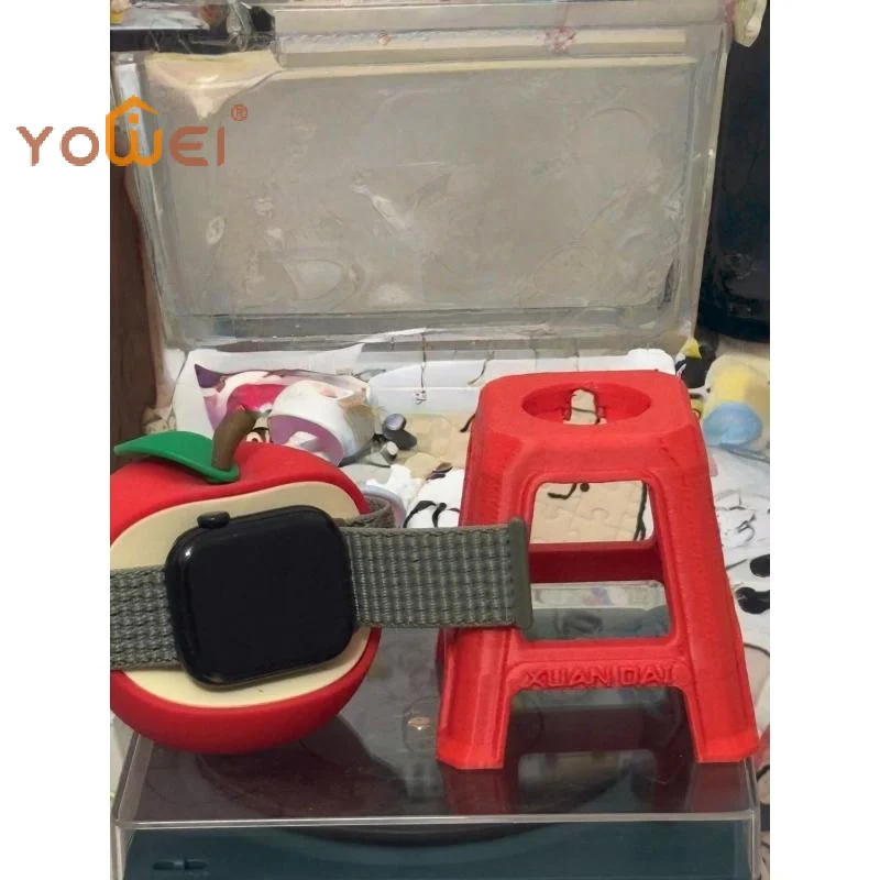 Latest 1Pcs 3D Printing Watch Desktop Stand Chair Shape Red Storage Rack Universal Watch Charging Stand With Charging Groove