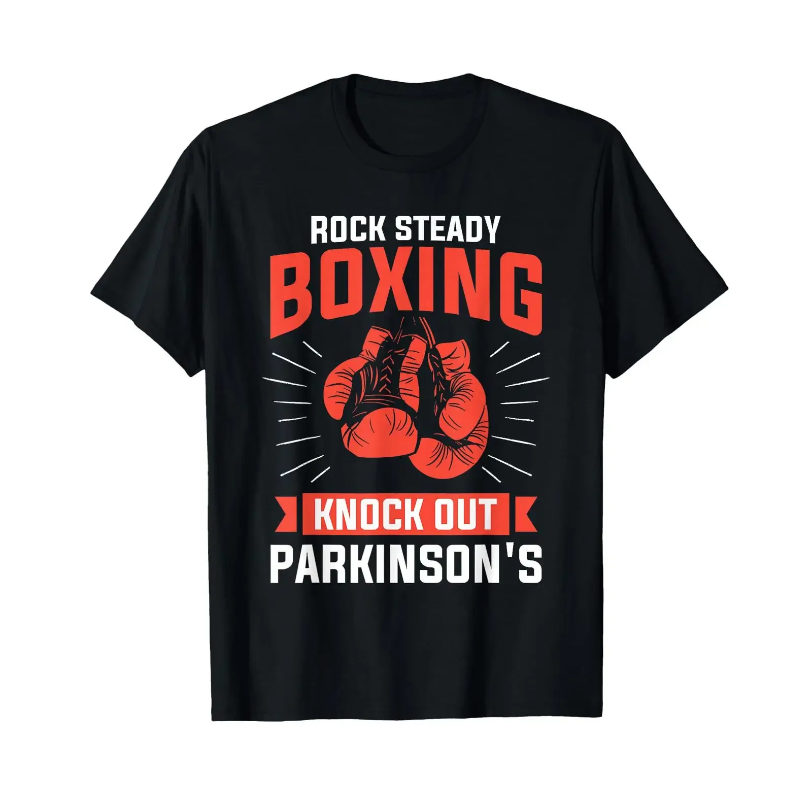 Camiseta Rock Steady Boxing Knock Out Parkinson's Boxer, estilo vintage, lavada, unisex, ropa de diseñador, elegante, ligeramente informal, suave