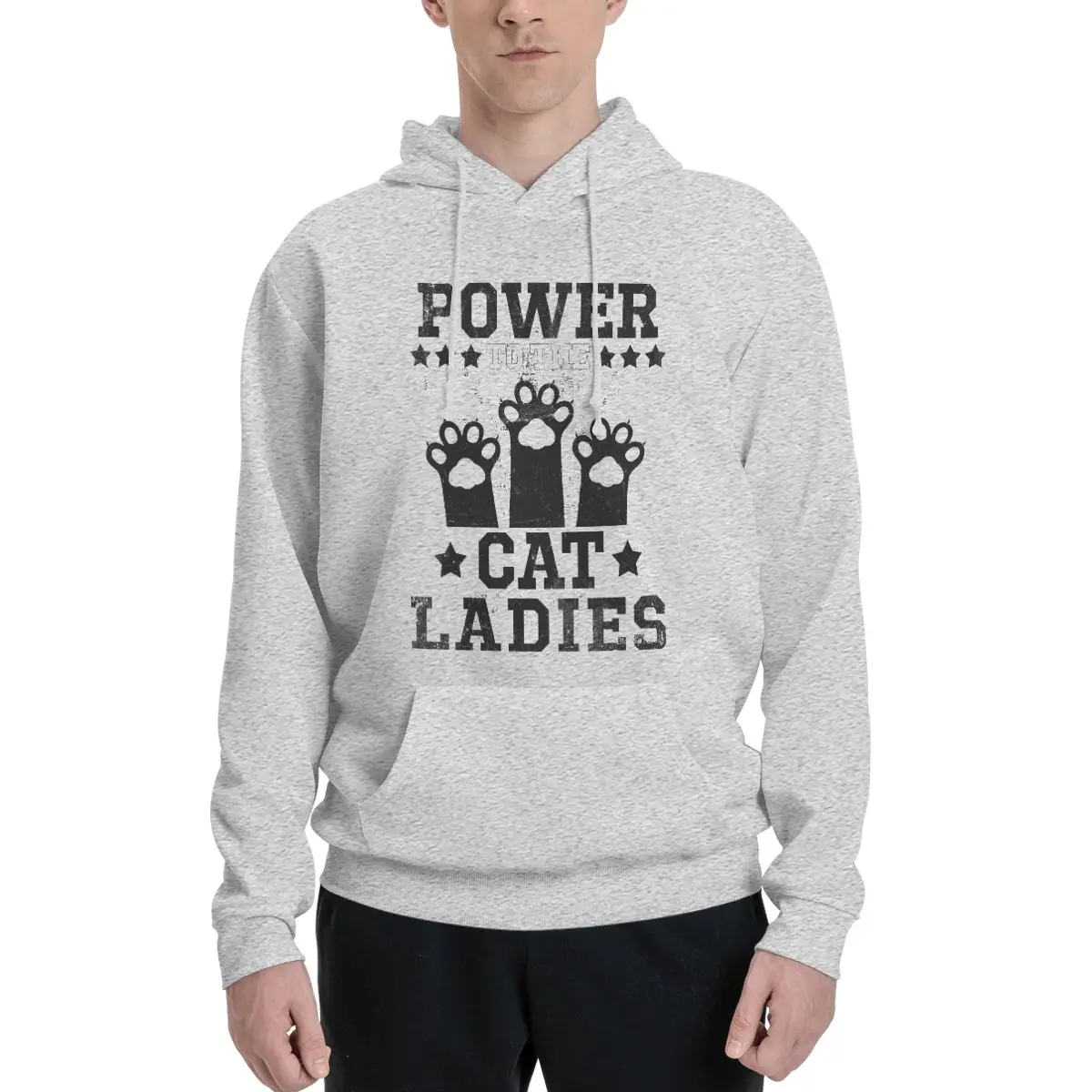 

Power To The Cat Ladies Polyester Hoodie Men's Sweatershirt Warm Dif Colors Sizes