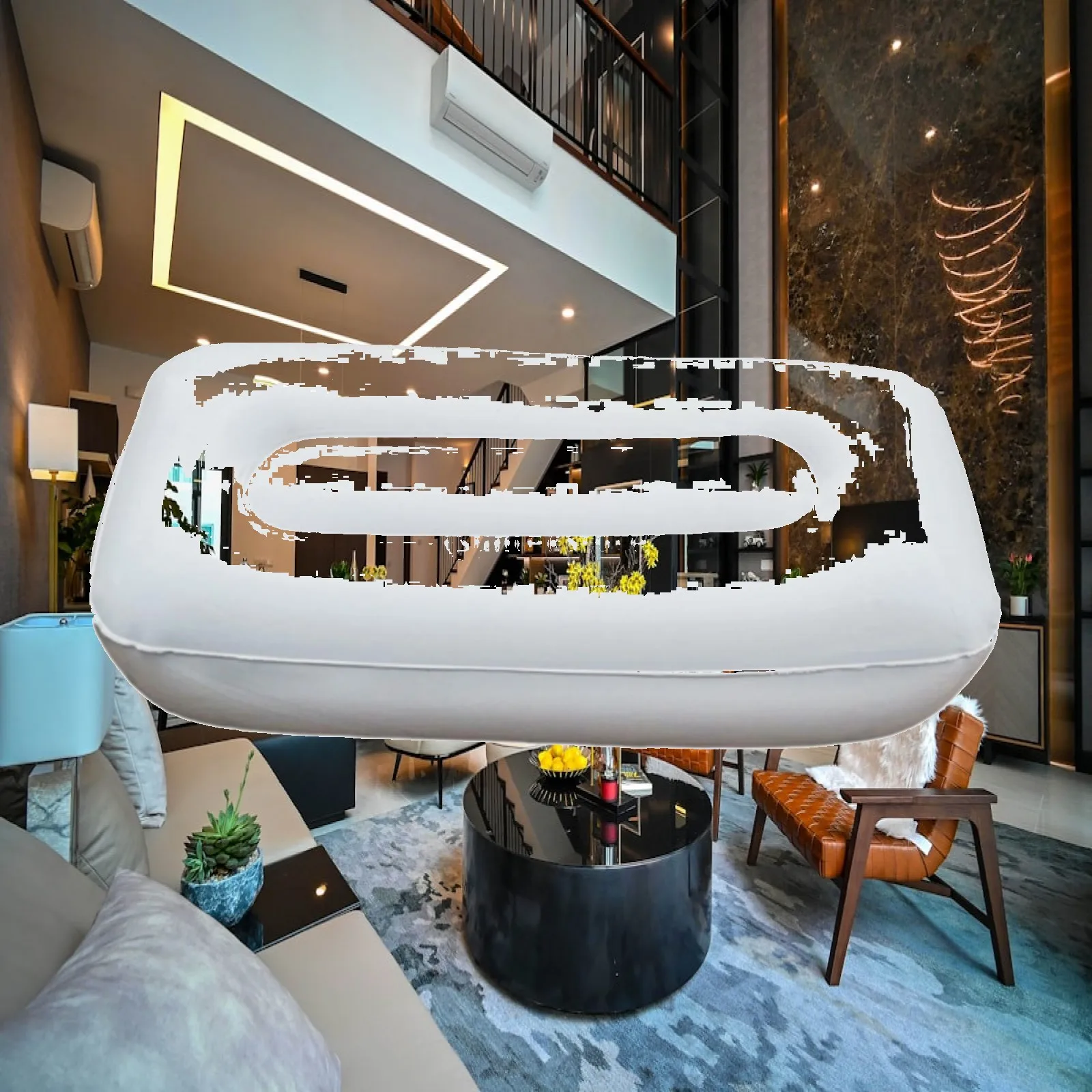 PVC Inflatable Kayak Seat Cushion for Canoe Boat Camping Bleachers Ergonomic Pad Lightweight Anti-slip Design