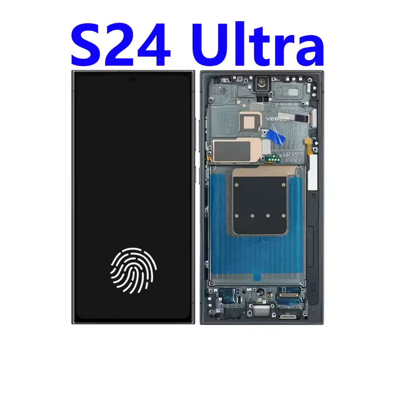 

AMOLED изогнутый дисплей для Samsung Galaxy S24 Ultra ЖК-дисплей с дигитайзером сенсорного экрана в сборе для Samsung S24 Ultra Display