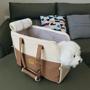 Car seat with pillow and belts for pets, booster, carrier bag, small dog bed and cats, car seat 6 Main Sales Cart PET - №3