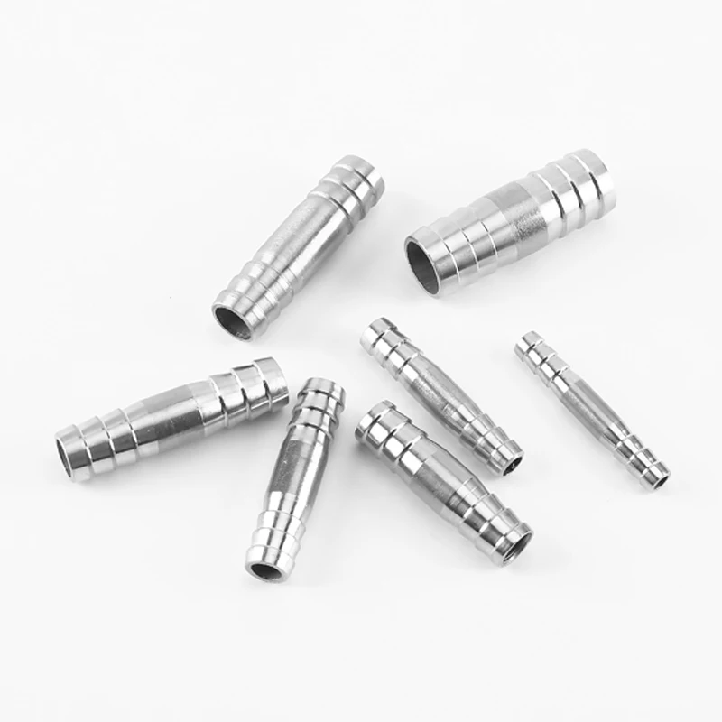 

Hose Barb Tail 6/8/10/12/13/14/15/16/17/18/19/20mm 304 Stainless Steel Straight 2 Way Barbed Pipe Fitting Connector Adapter