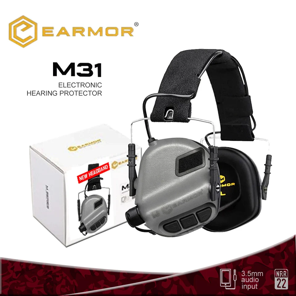

EARMOR новая повязка на голову M31 тактическая гарнитура для защиты органов слуха наушники с шумоподавлением