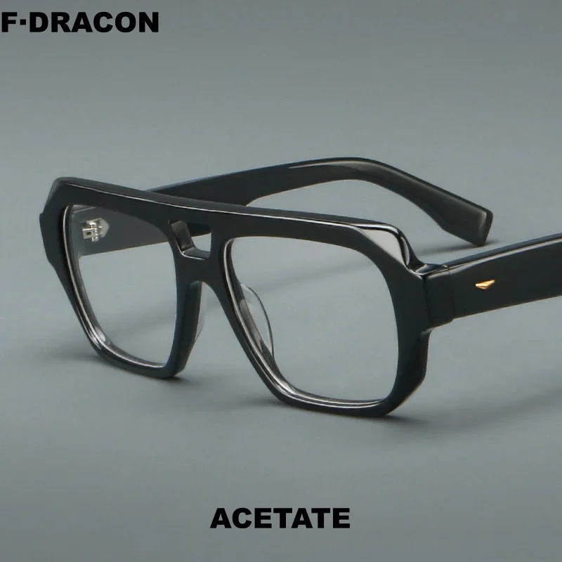 

Plate Eyeglass Frame Retro Double Beam Men's And Women's Eyeglass Frame High-quality Optical Prescription Eyeglass Frame 883331