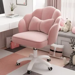 Silla de suelo para ordenador de casa, silla giratoria para dormitorio, cómoda silla sedentaria para maquillaje para niñas, asiento para dormitorio para estudiantes