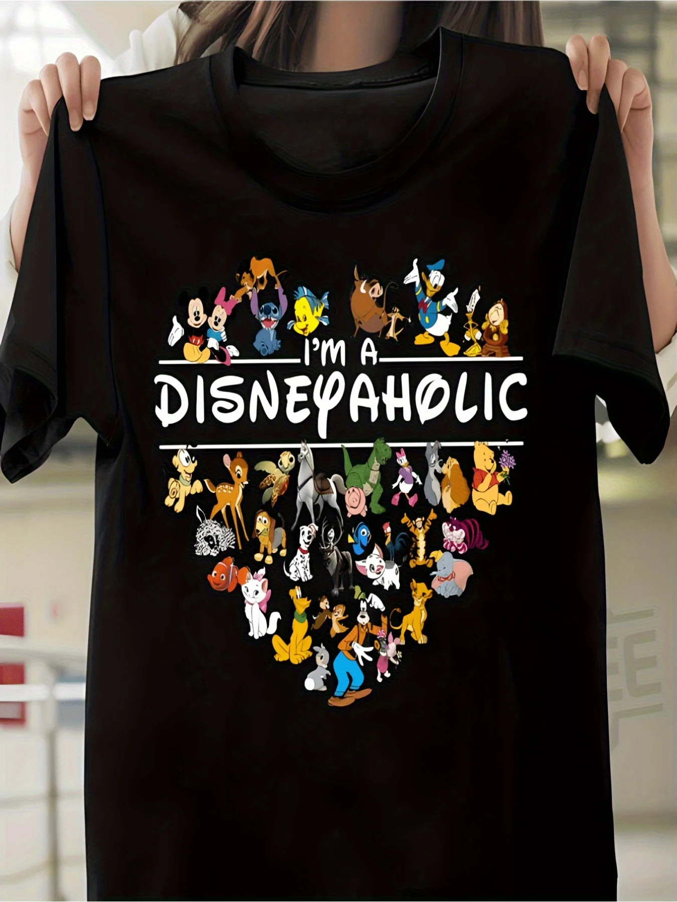 

Авторизованная женская футболка с короткими рукавами и принтом персонажей Диснея, летнее увеличение и удлинение