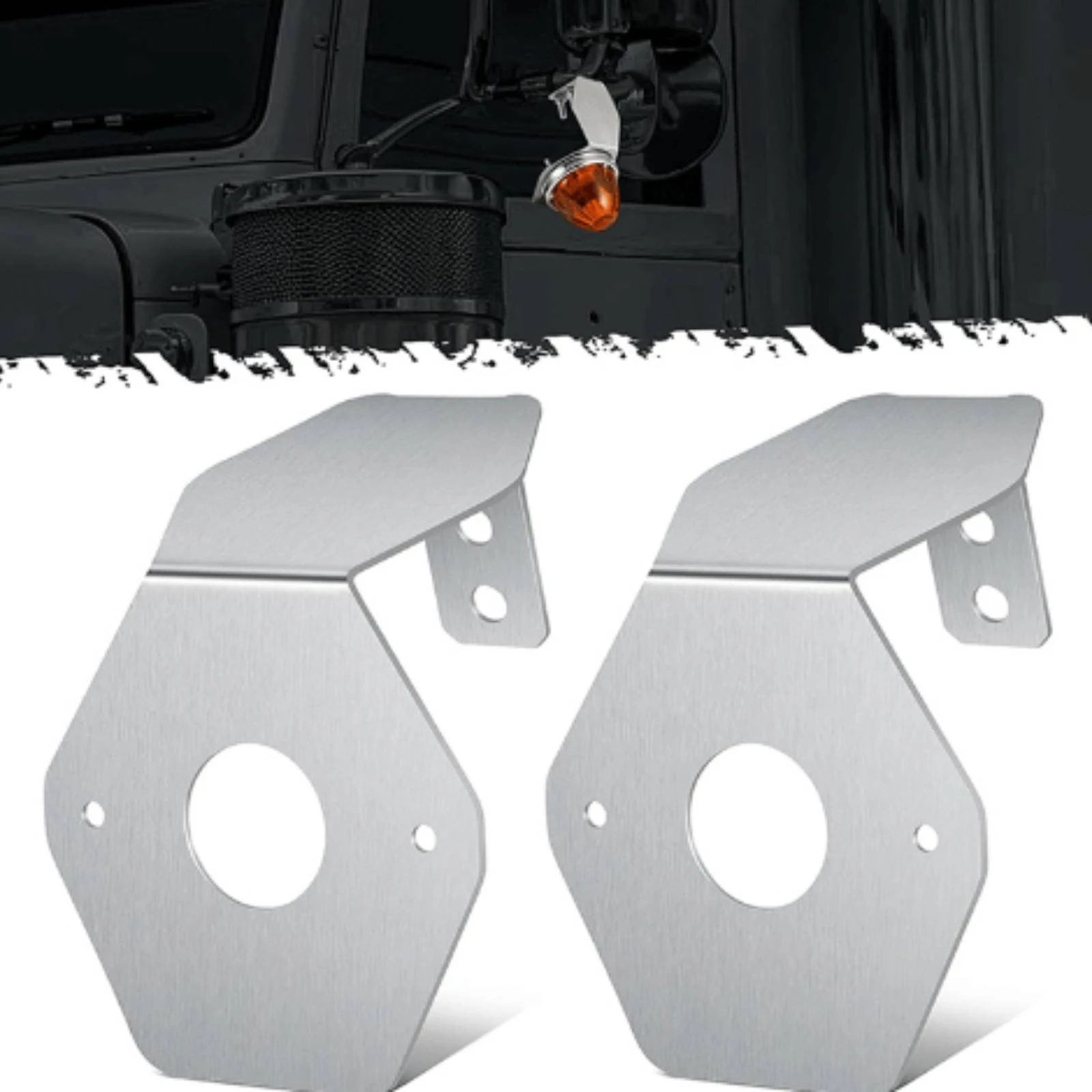 2 Pieces Mirror Turn Transmission Mounting Bracket Corrosion-Resistant Watermelon Light Brackets for Outdoor Vehicle Use, Trucks