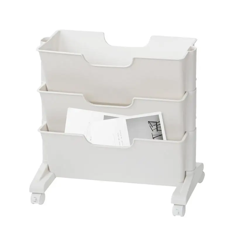 Rolling File Cart For Under Desk Snack Storage Rack 3-Layered Rolling File Organizer Cart For Document Snack Textbook