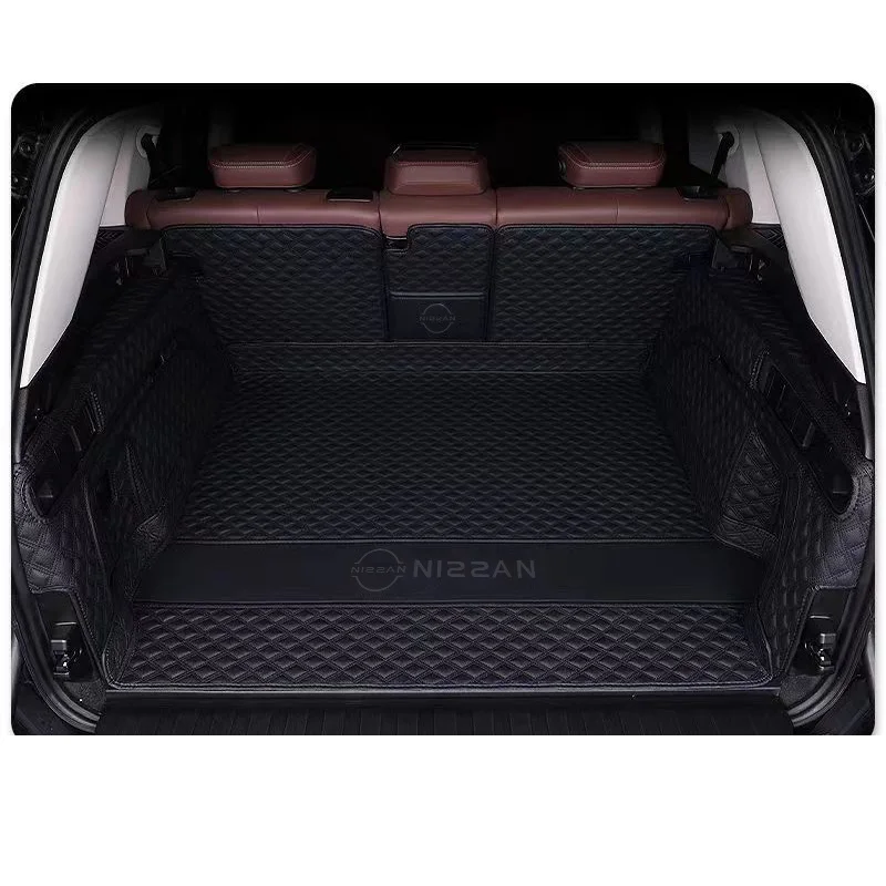 

For Nissan Car Trunk Mat Styling PU Leather Trunk Protection Mat Catpet Interior Cover Part Pad Auto Accessories