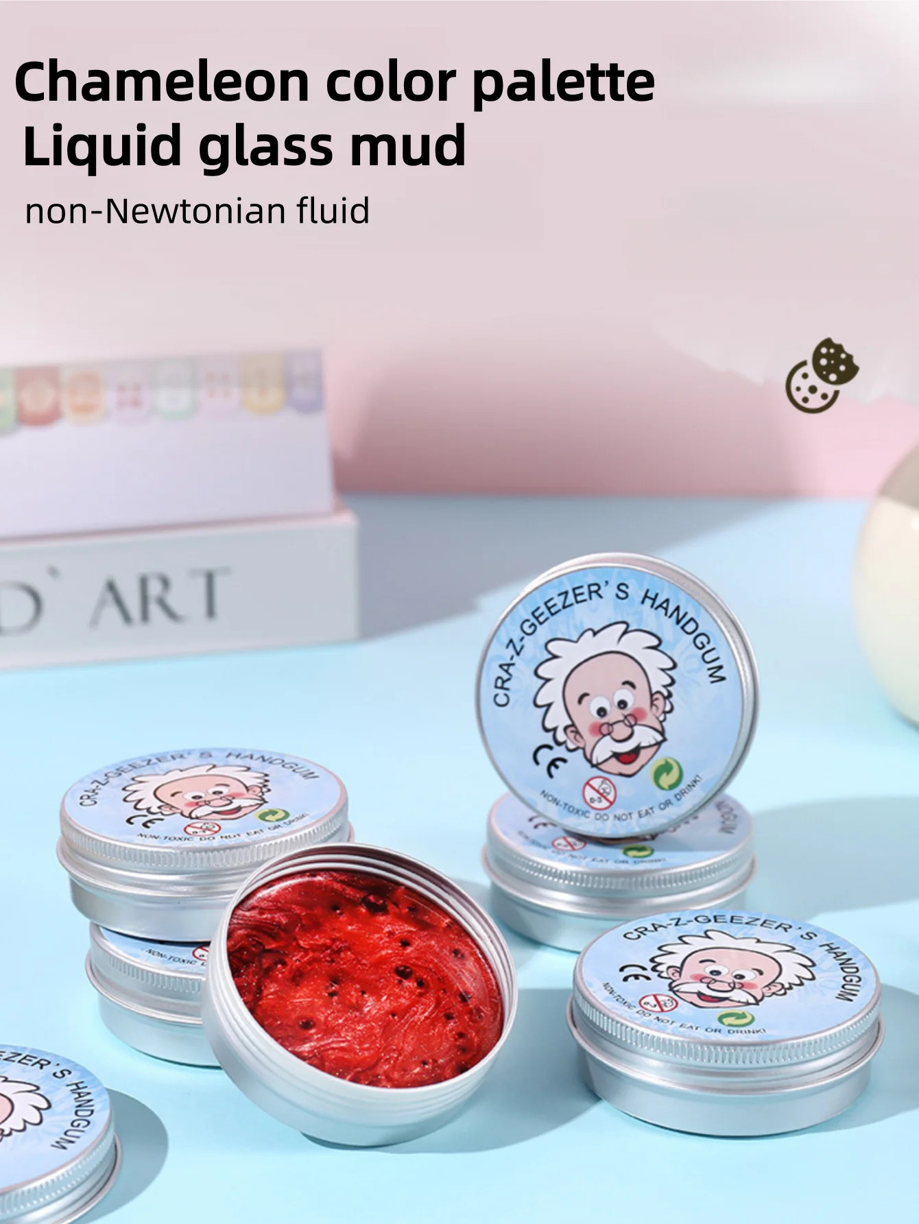 Colorful Non-Newtonian Fluid Liquid Glass Stress Relief Putty, Anti-Anxiety Magic Toy for Office Workers Adults, Desk Fidget