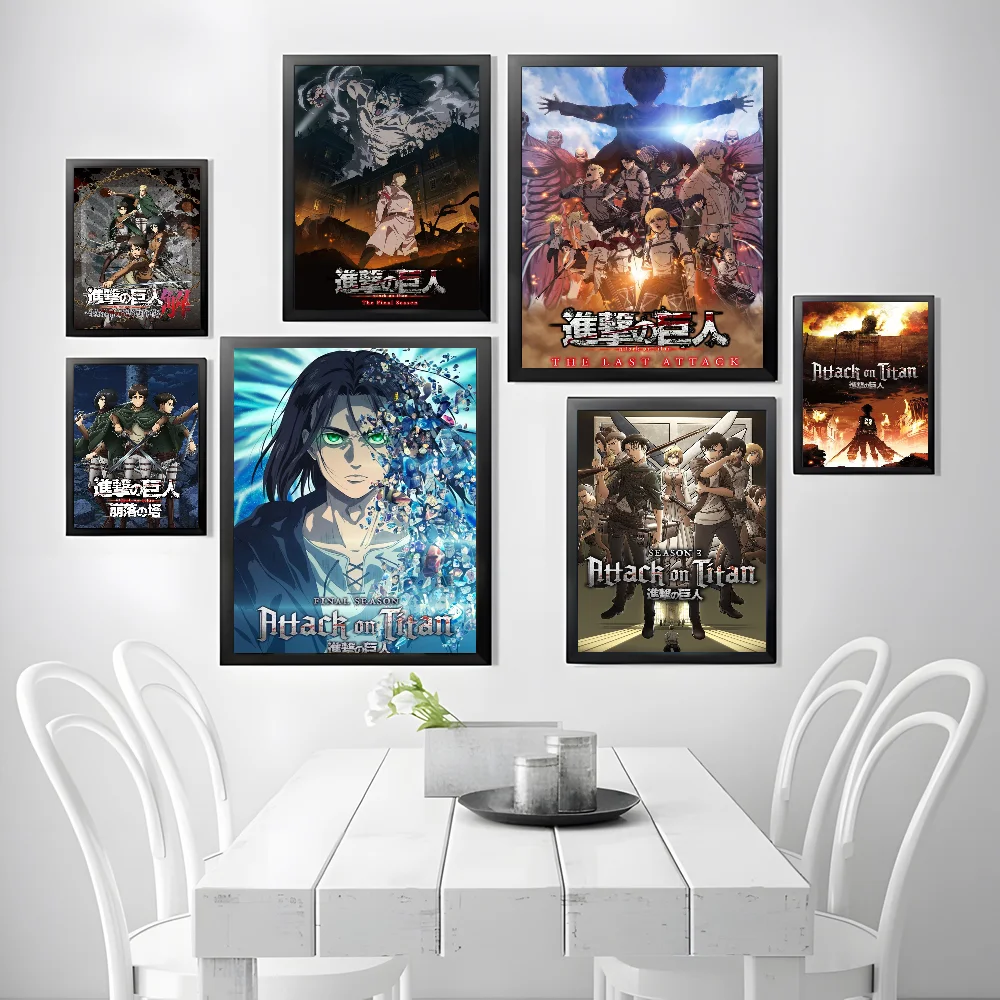 ملصق A-Attack on Titan فني جداري عالي الجودة للمنزل والمكتب وغرفة النوم وغرفة المعيشة وبار المدخل فكرة هدية مثالية #2