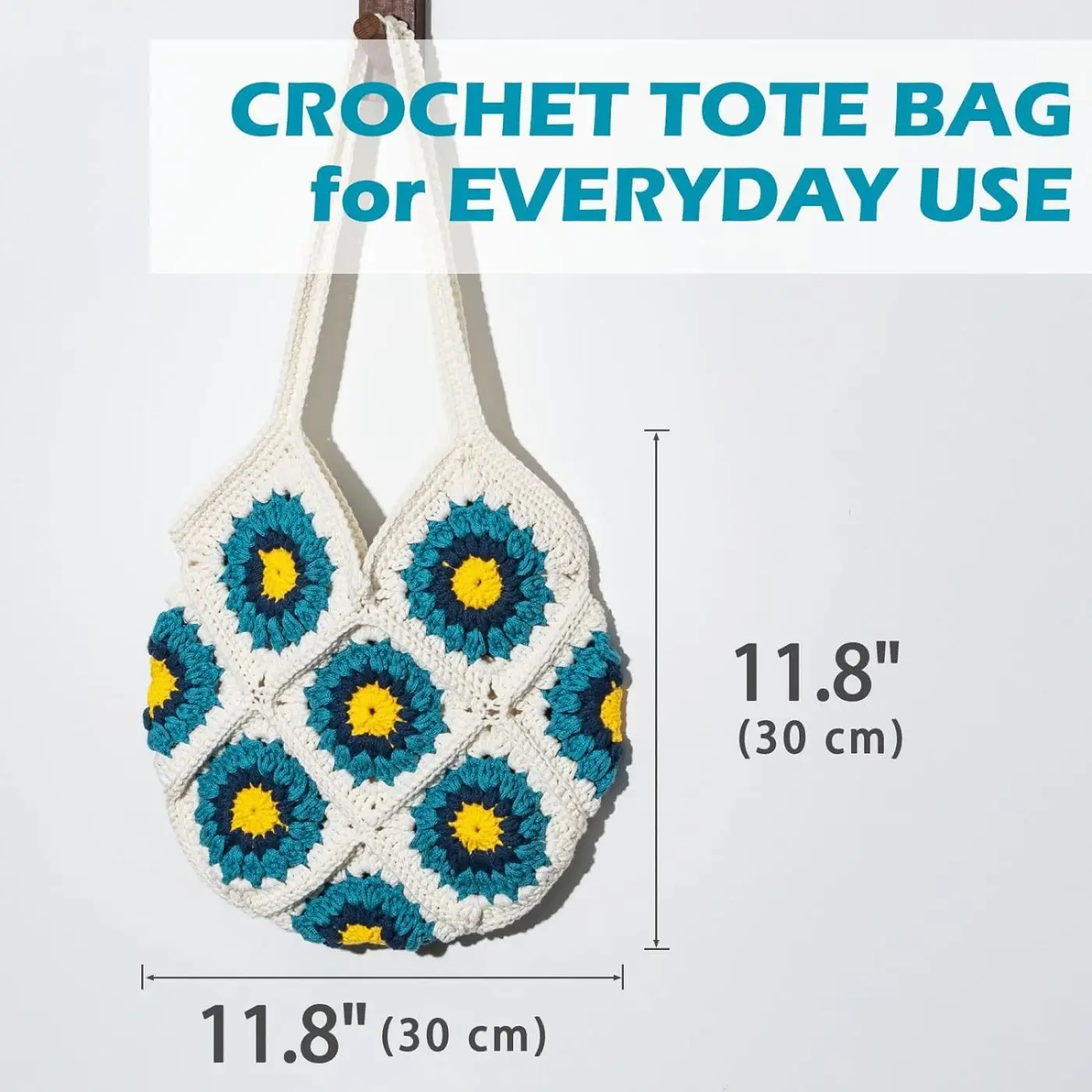 Hand Bag Crochet Kit with yarn DIY Shoulder Bags beginner sunflower checkerboard bag Knitting Crocheting Kits with material