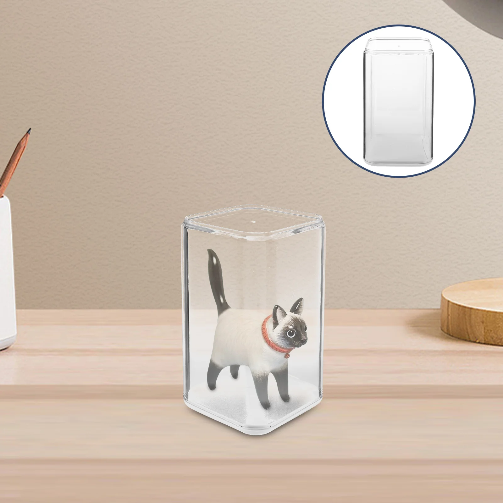 

4pcs Storage Display Box Transparent 5.23 X 3.14 X 3.14 In Dustproof For Mini Action Figures Organizer