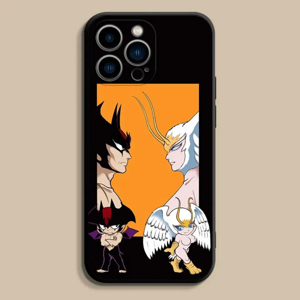 DEVILMAN C-Crybaby Funda de teléfono para iPhone 17,16,15,14,13,12,Pro,Max,Plus,E,SE4,Air,Mini Funda blanda negra