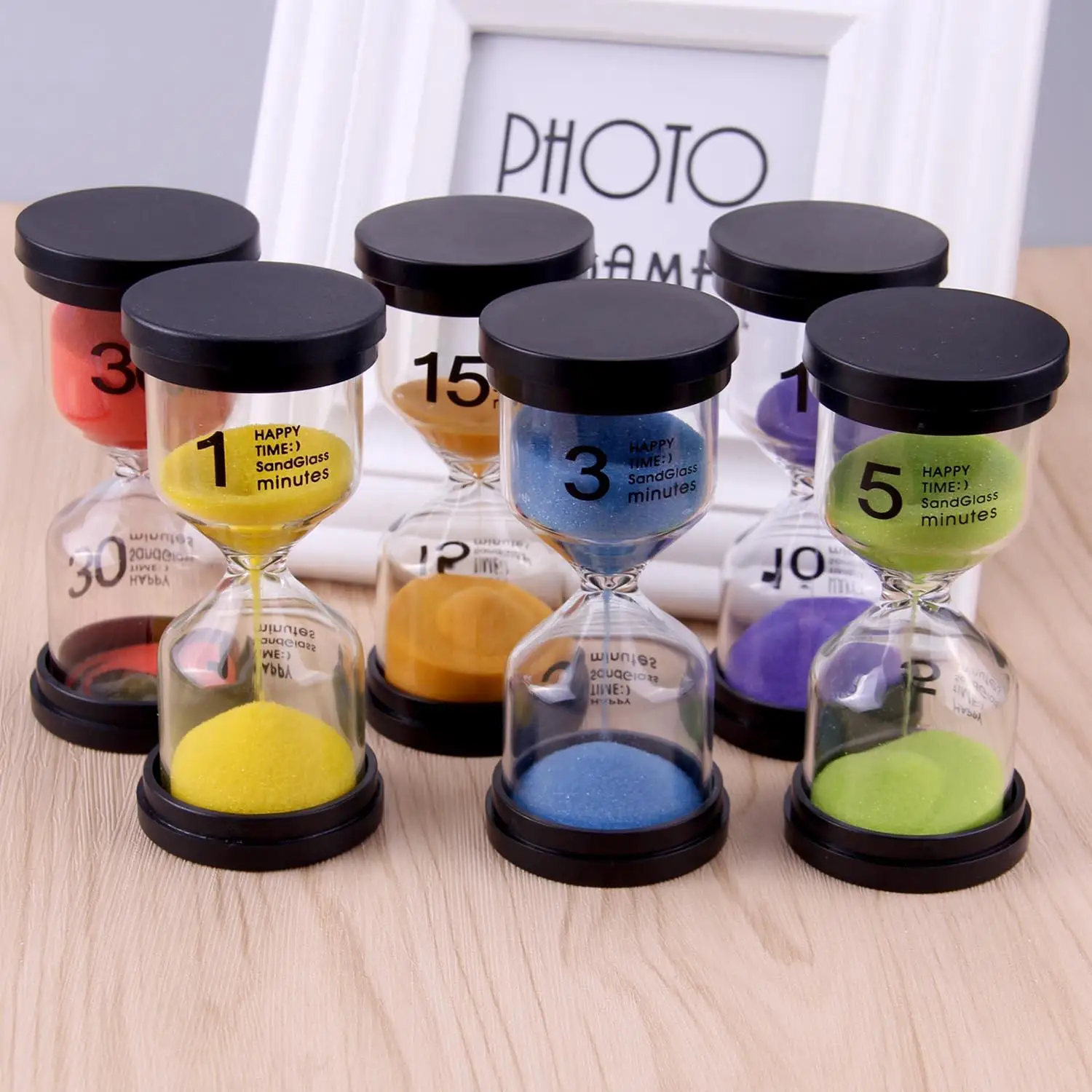 

1/5/10/15/30 Minutes Hourglass Sand Watch Sandglass Sand Clock Children Kids Gift Sand Timer Hour Glass Home Decoration