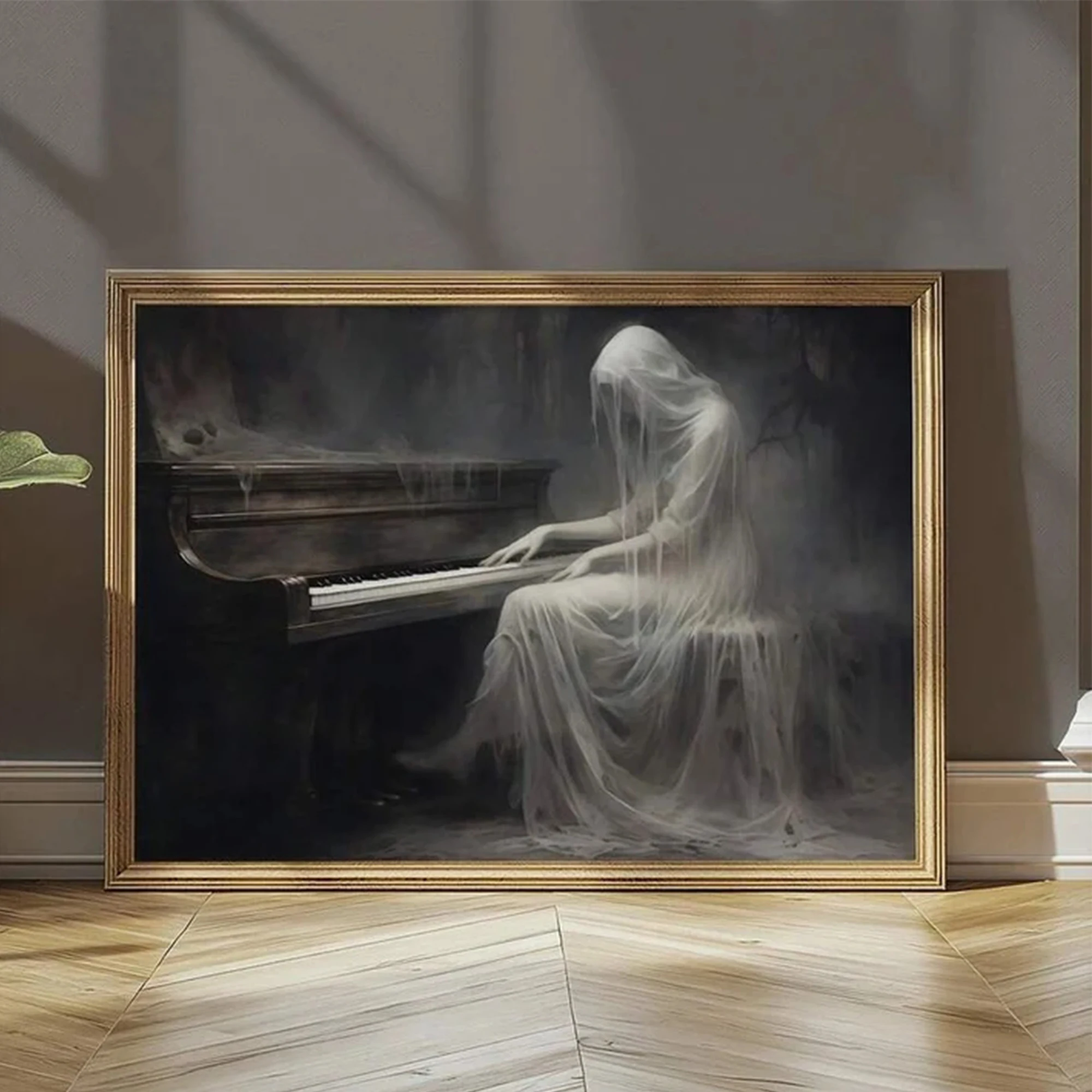 Home Decor Gothic - Modern Gothic Dark Piano Queen Halloween
