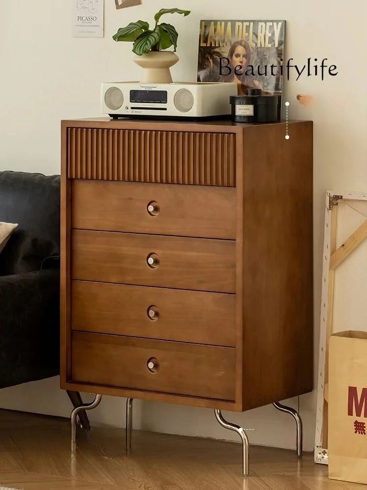 

muebles para hogar Nordic Style Solid Wood Chest of Drawers Household Minimalist Storage Cabinet