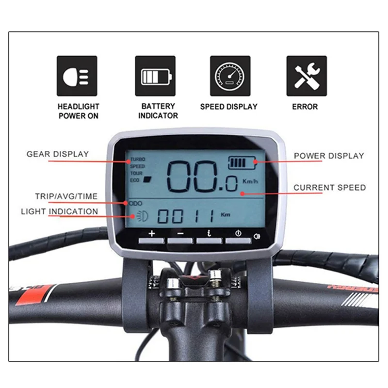 XFDE Electric Bicycle VLCD5 8Pin Display with USB Plug for TONGSHENG TSDZ2 Mid Drive Motor Accessories