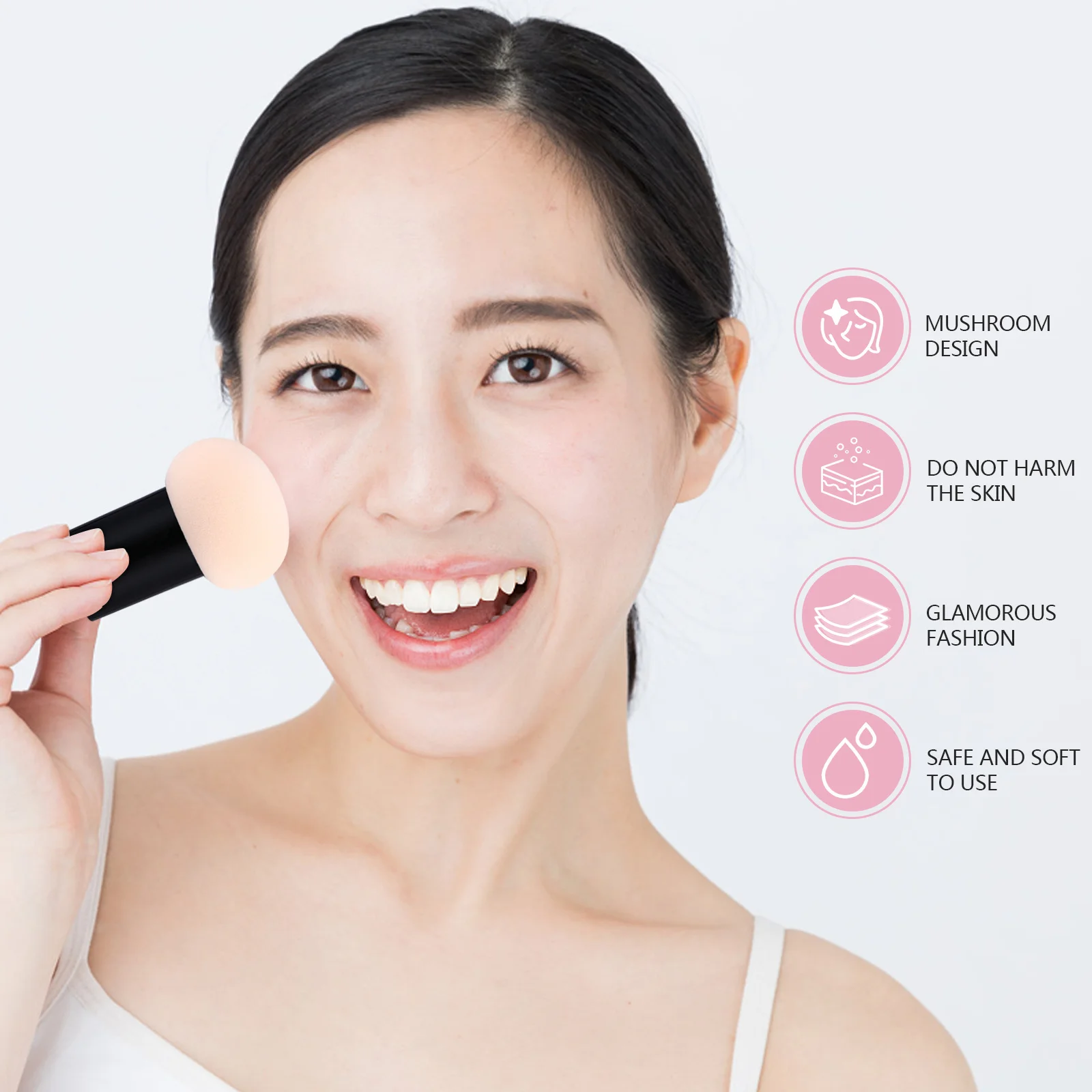 5 pezzi di spugna per soffio per trucco premium in polvere di funghi per applicatore di forniture per cipria in polvere per il viso