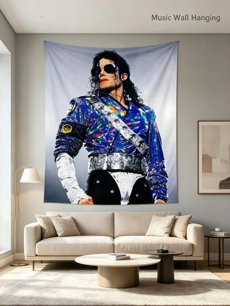 Michael Jackson Stage‑Portrait Tapestry, Vintage King‑of‑Pop Wall‑Hanging Blanket for Bedroom Living‑Room Bar Home Decor