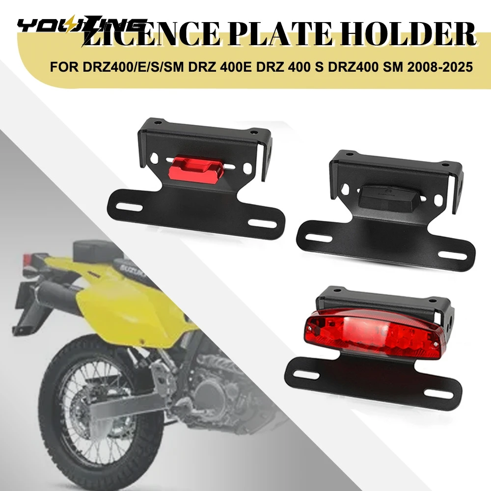 

Motorcycle License Plate Bracket Holder Set FOR SUZUKI DRZ400E 2008-2025 DRZ400S 2000-2025 DRZ400SM 2005-2024 2025 DRZ 400E 400S