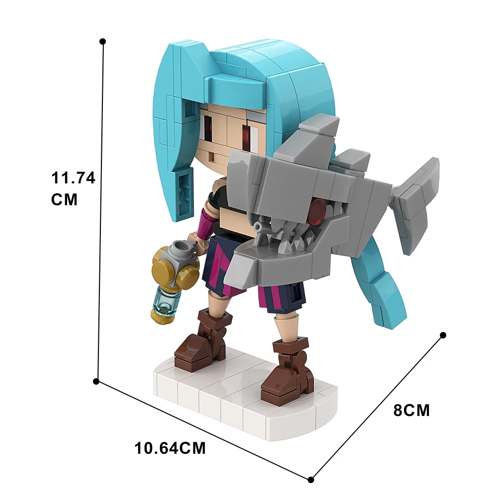 HOT Game Jinx Figure Brickheadz Building Block MOC Brick  Model Toy Kids Adult Game Fans Gift Set