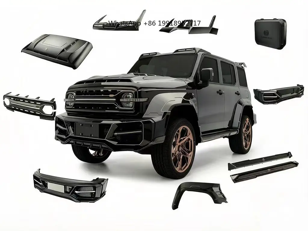 Tank 300 Shadow Body Kit Front/Rear Bumpers Off-road Modification Kit PP/ABS Material Threaded Installation
