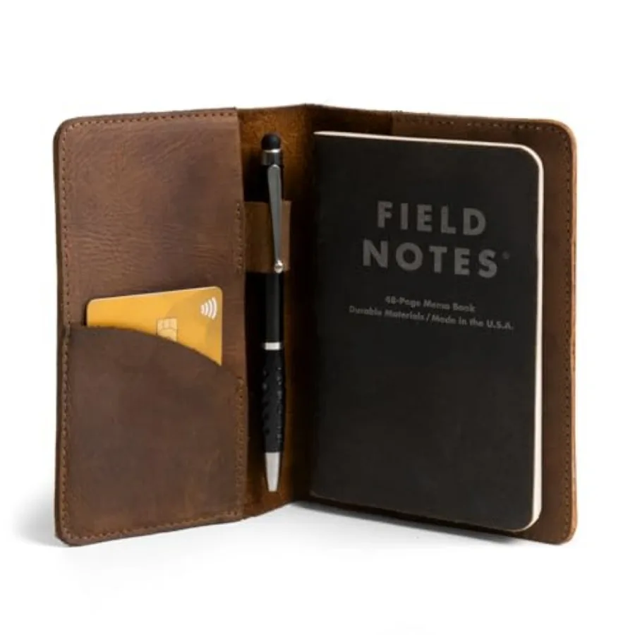 

Кожаная обложка для блокнота Field Notes, 3,5 x 5,5 дюйма Чехол для карт и ручек ручной работы, защитный, для кармана