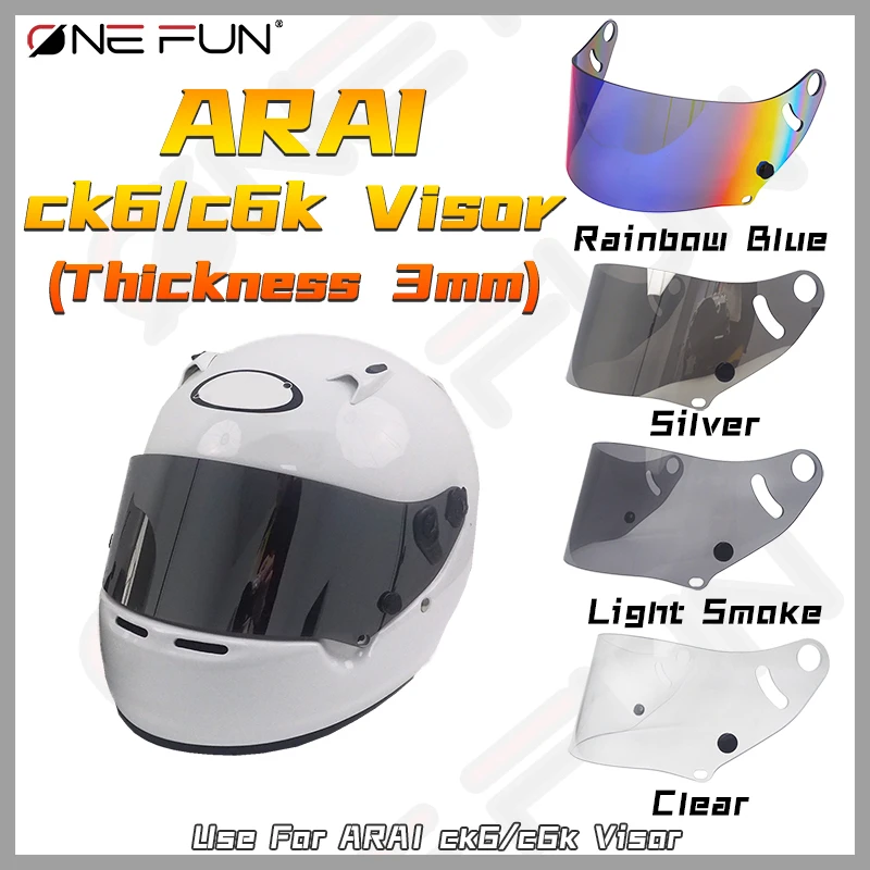 

Motorcycle Helmet Visor Photochromic Anti Fog Anti Scratch Impact Resistant Fit for ARAI CK6 CK6K Karting Racing Helmet
