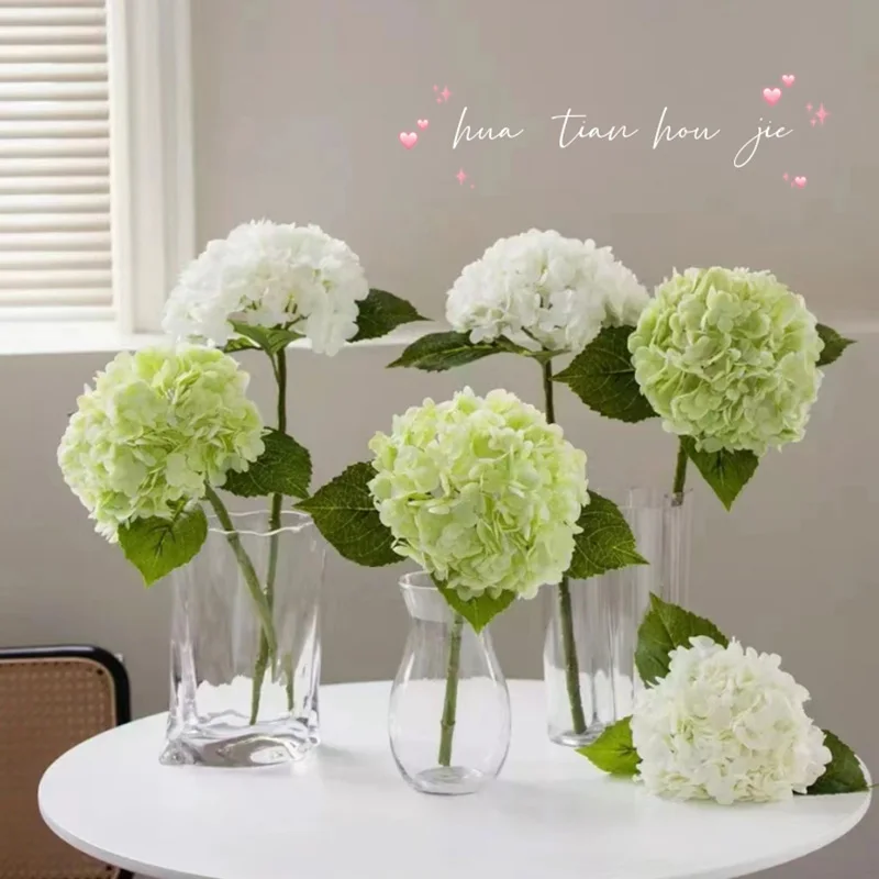 Artificial Flowers Hydrangea Bouquet DIY Fake FlowerS Desktop Decor Wedding New Year Decoration for Vase Plants Arrangement