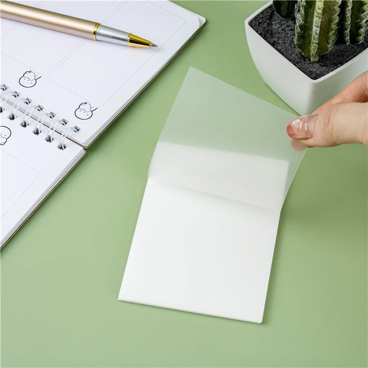 Transparent Sticky Notes Creative PET Waterproof Note Paper Sticky Notes Post-it Notes Office and School Supplies