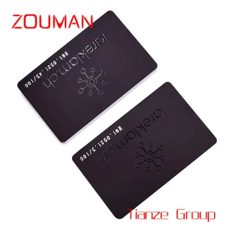 Custom , Programmable Full Black Matte  NFC Business Card for Sharing media sharing  With UV LOGO And QR code