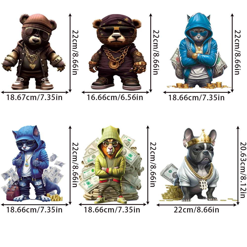 Мультяшный медведь, Популярная Наклейка, цветной дизайн одежды, горячее прессование, «сделай сам», материал для глажки, горячая переводная наклейка, наклейка с узором