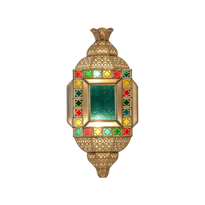 

South East Asia Style Aisle Light Exotic Villa Entrance Light Balcony Copper Vintage Solder