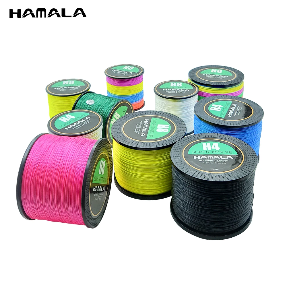 

HAMALA Free Shipping for Brazil Carp Fishing Line 8 Multifilament Wire Braid Line Cord 300-1000M Fluorescent Green PE Cord