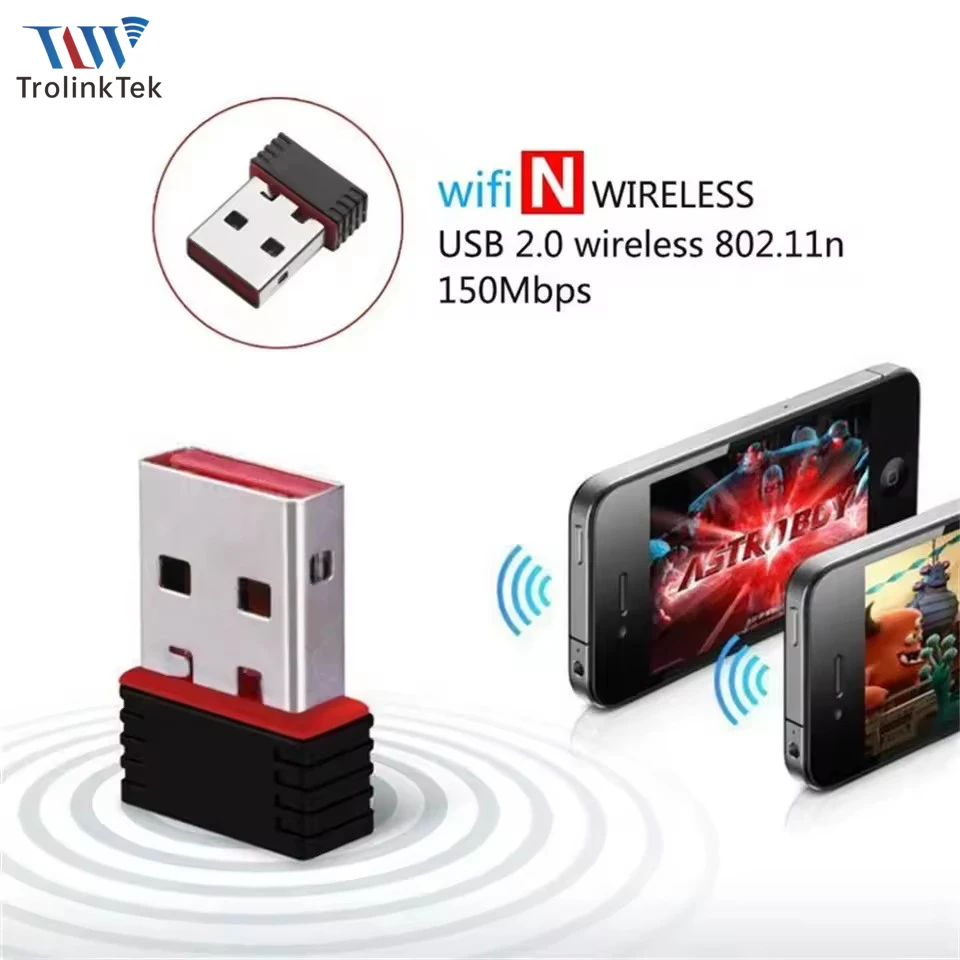 

Мини-адаптер Wi-Fi 150 Мбит/с, беспроводной USB-адаптер Wi-Fi 802.11N, сетевая карта Ethernet USB 2,4 ГГц для настольного ПК, Plug & Play